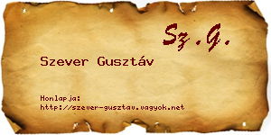 Szever Gusztáv névjegykártya