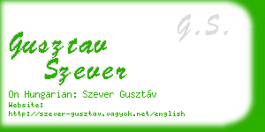 gusztav szever business card