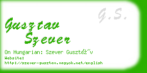 gusztav szever business card